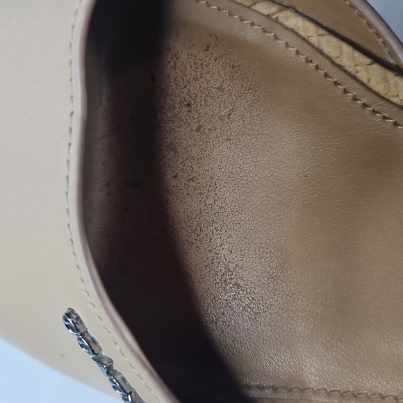 Coach Becka Tan Leather Platform Beachwood Cork Wedge Sandals Sz 7 - Picture 11 of 12